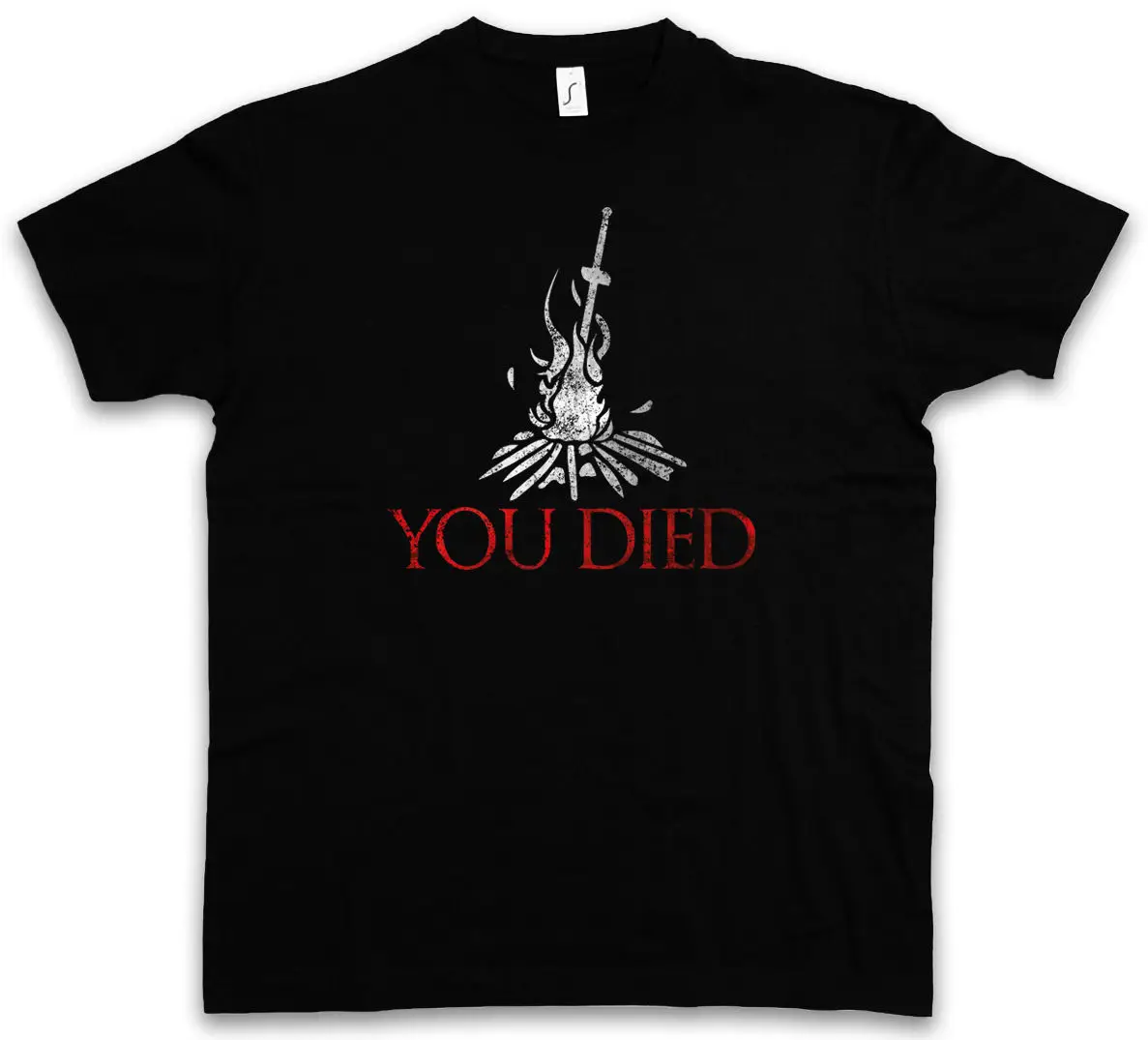 

YOU DIED DARK SOULS T-SHIRT - Firelink Shrine Dark Gamer Nerd Souls Game Sun 100% Cotton Short Sleeve O-Neck T Shirt