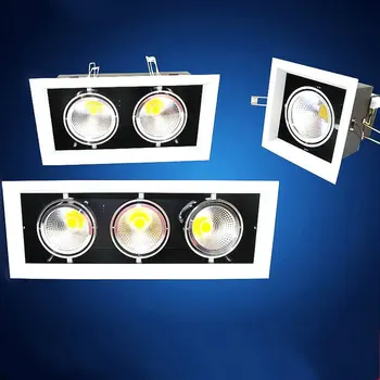 

Dimmable 2*10W Double COB LED Downlight all with power Driver COB LED Down Light discount chandelier Ceiling