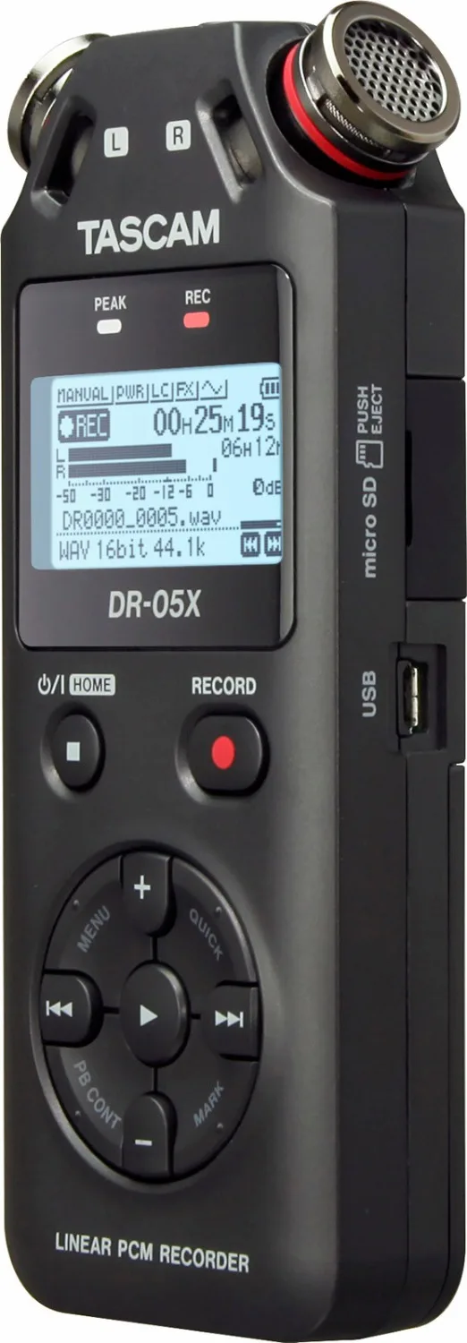 Новая версия TASCAM DR05X DR-05X ручной профессиональный портативный цифровой диктофон MP3 записывающая ручка USB аудио интерфейс