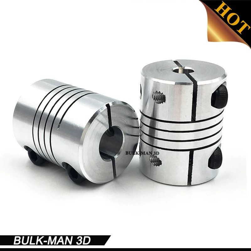 100pcs/Lot 3d printer accessories z axis aluminum flexible shaft ... - 100pcs Lot 3D Printer Accessories Z Axis Aluminum Flexible Shaft Coupling For Nema 17 23 Stepper