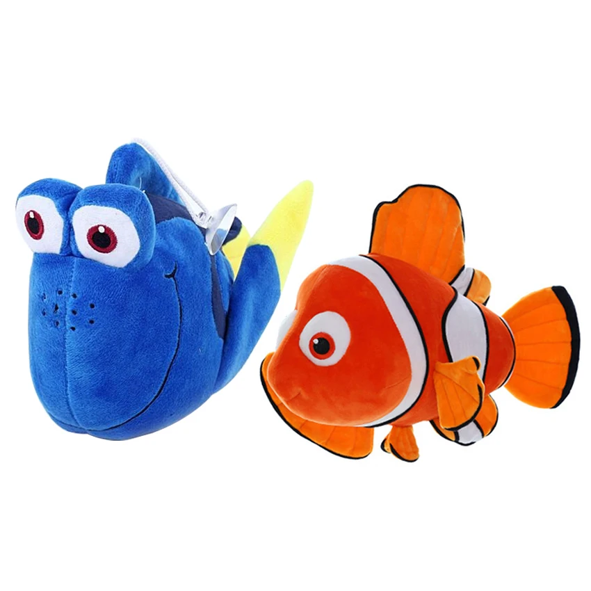 1 шт. 20 см поиска герой Nemo Plush toys, с изображениями из мультфильма «В поисках Немо и рыба плоскодонка чучело для шеи Мягкие плюшевые игрушки подарок для малышей