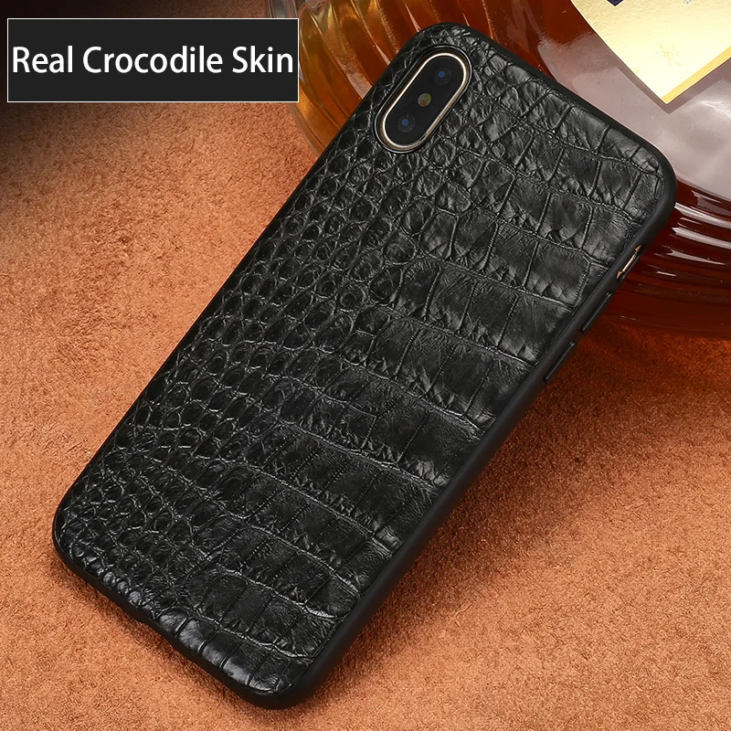 Натуральная кожа из крокодиловой кожи чехол для iPhone X xs xsmax, 7, 8, 8 plus, 5S SE Роскошные живота текстура все включено пылезащитный чехол-накладка