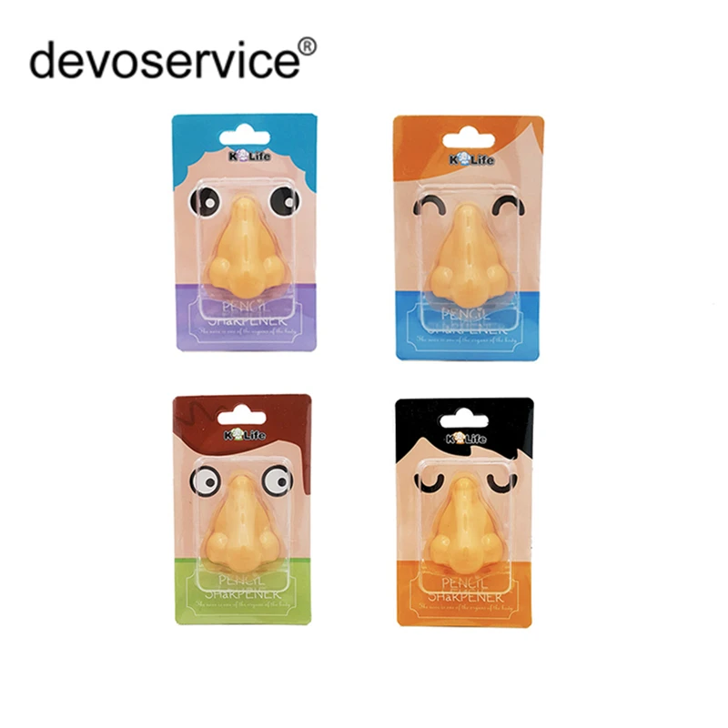 

2Pcs Human Nose Pencil Sharpener shape Cutter Knife Double Orifice Double Pole Piece Promotional Originality Gift
