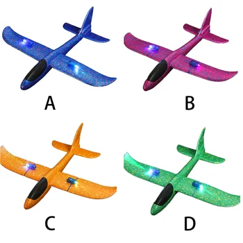 

Foam Maneuver Throwing Glider Airplane Model Kids Toy Hand Throw Aircraft Toys With Light Modeling Toys