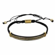 Faitheasy украшения Циркон микроинкрустированные в Baita медные бусины полумесяц C Тип плетеные браслеты