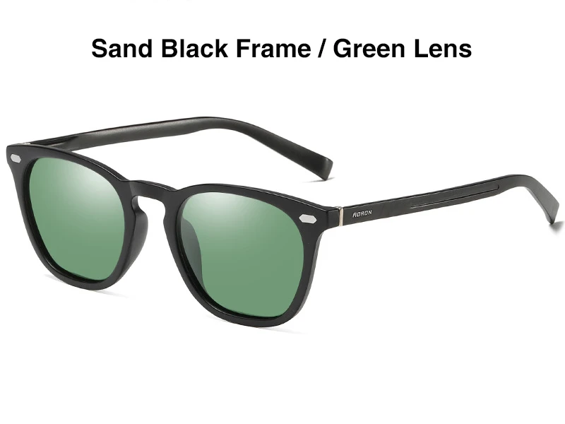 Поляризованные очки Aoron для мужчин/женщин, классические модные солнцезащитные очки tr, алюминиевая оправа магния, UV400 Солнцезащитные очки - Цвет линз: Sand Black- Green