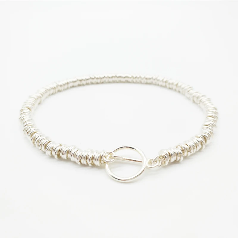 

Fashion new design jewelry 925 sterling silver bracelet men handmade Lovers bracelets