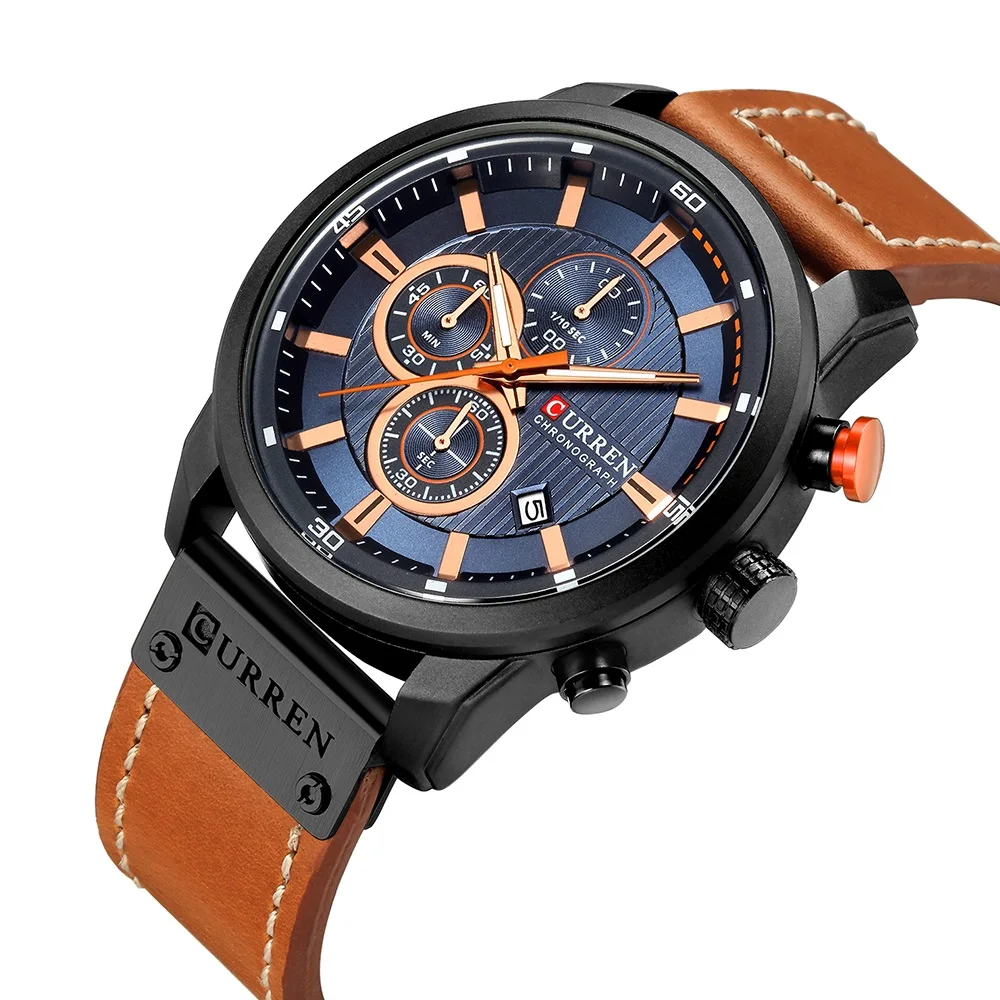 2018 CURREN Элитный бренд Для мужчин аналоговый цифровой кожаные спортивные часы Для Мужчин Армия Военные часы человек кварцевые часы Relogio Masculino