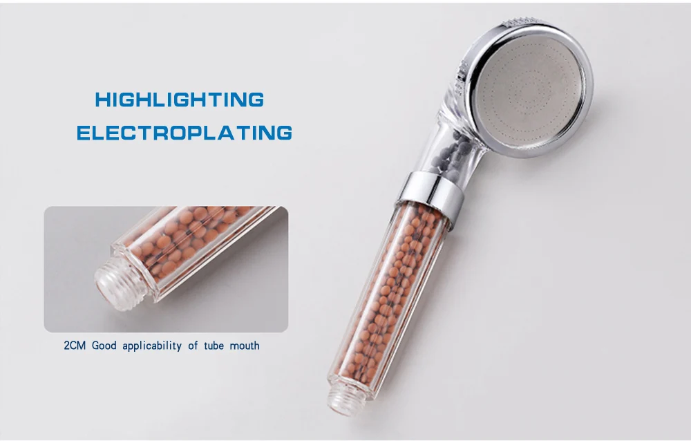 Water Saving Shower Head Anion SPA Filtration Handheld Nozzle