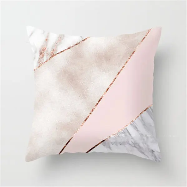 Модная подушка из пены с эффектом памяти, современный чехол для подушки с геометрическим рисунком в полоску и цветами, стильный Декор для дома, милая подушка для путешествий
