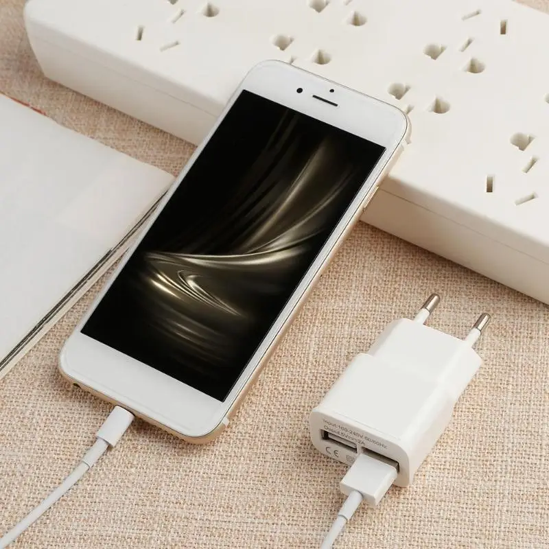 1 шт. мобильный телефон двойное USB зарядное устройство 5 В 2 А дорожный настенный