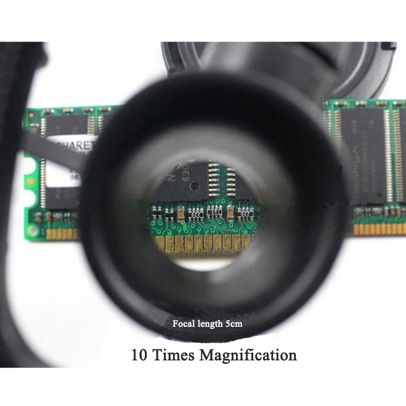Очки лупа, 10X 15X 20X 25X увеличительное стекло со светодиодной лампой и четырьмя линзами, лупа с подсветкой увеличительные защитные очки