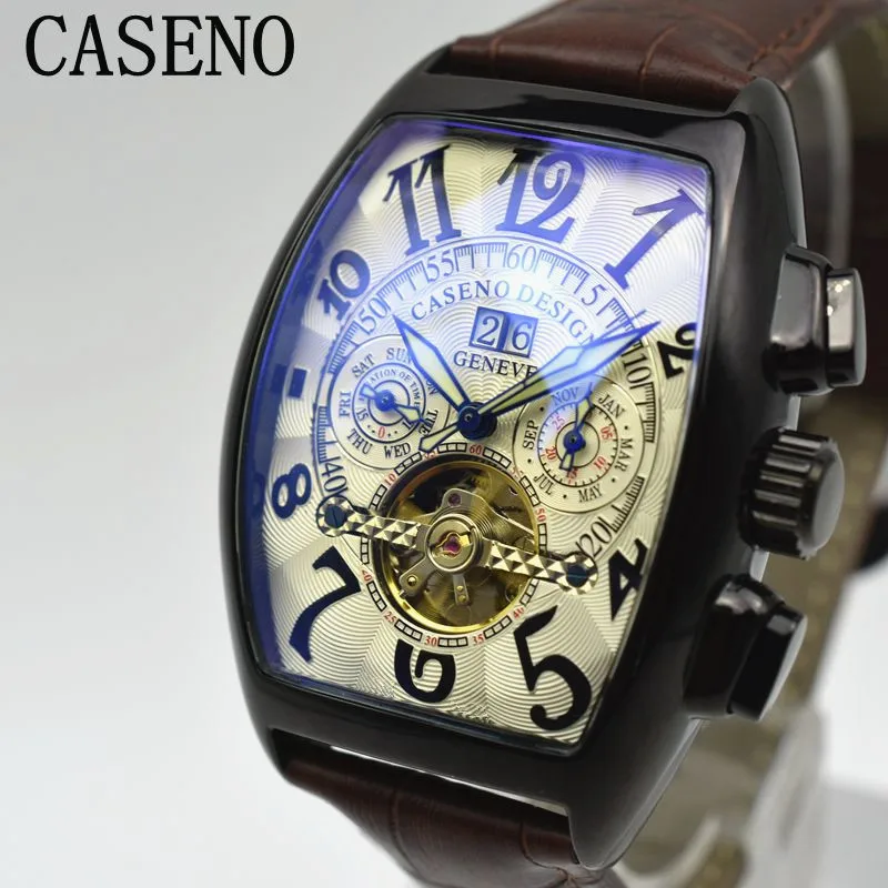 Casenoメンズ腕時計ブランドの高級トゥールビヨン自動機械式メンズ 
