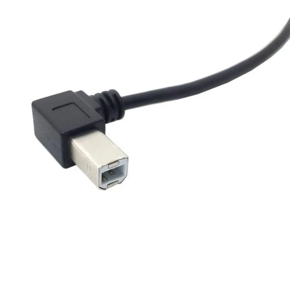 Левый Угловой USB 2 0 A папа левый угловой B 90 градусов Принтер Сканер кабель 20