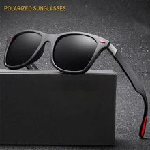 Брендовые дизайнерские Классические поляризованные солнцезащитные очки для мужчин и женщин, солнцезащитные очки с квадратной оправой для вождения, мужские очки UV400 Gafas De Sol