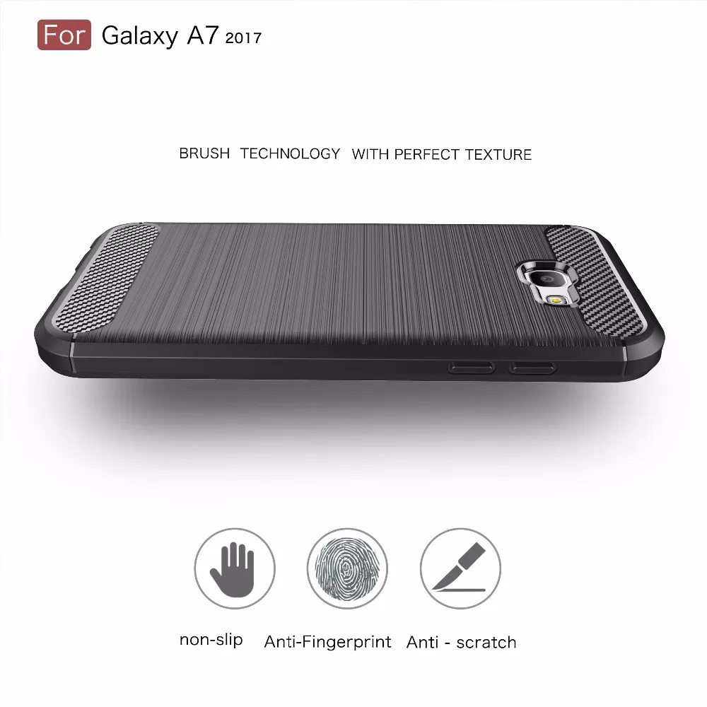 

For Samsung Galaxy A7 2017 Case Silicone Shell Protective Carbon Fiber ShockProof TPU Phone Case For Samsung Galaxy A7 2017 Cov