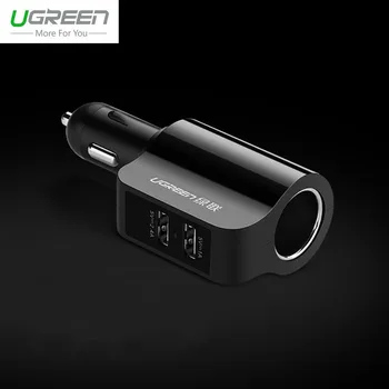 

Ugreen Extension Car Phone Charger For iPhone X 8 7 6 Plus USB Auto Adapter For iPad Xiaomi Mi6 Mi5 Samsung S8 S7 S6 Edge LG G6