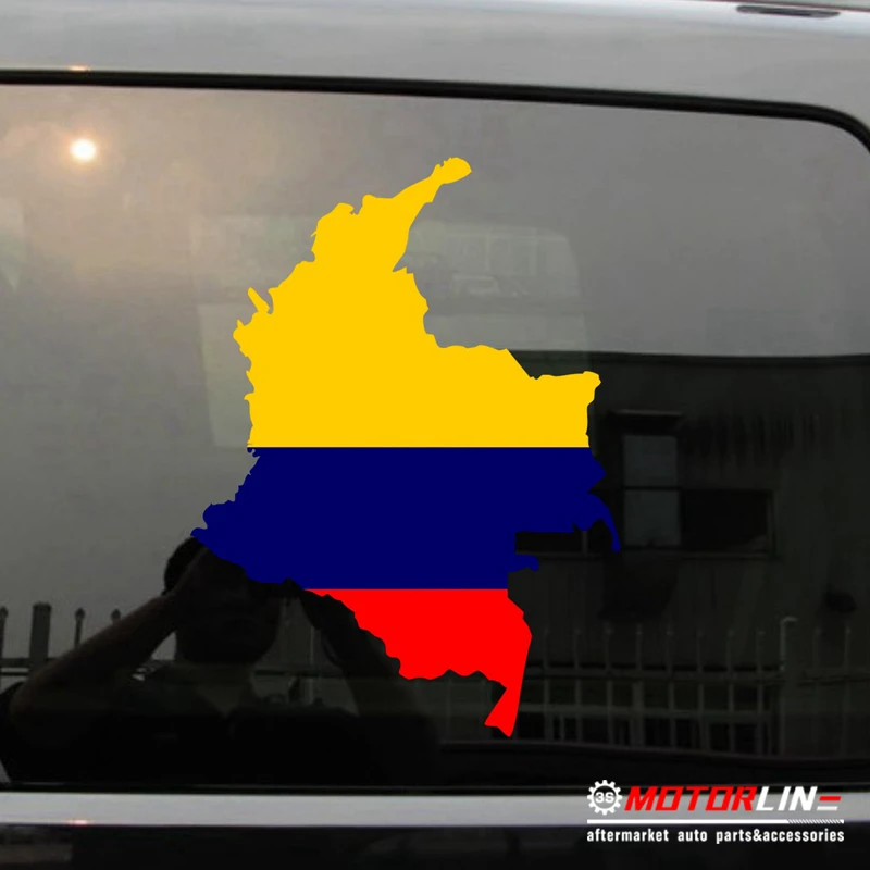 

Flag Map of Colombia Decal Sticker Car Vinyl Colombian pick size color die cut no background