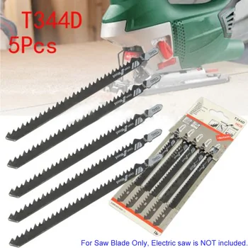 

5pcs/Set 6TPI Tooth T-Shank Jigsaw Blades For Wood Plastics Fast Cutting Tools