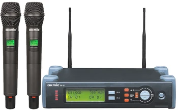 

Free Shipping Fastest delivery OK-82 High Quality Hot Sales Wireless Dual handheld mic UHF/PLL Wireless Microphone