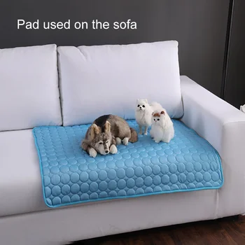 

Pet Pad Summer Cooling Mat Dog Beds Mats Pet Ice Pad Cool Cold Silk Moisture-Proof Puppy Sleeping Cushion Cooler Blanket