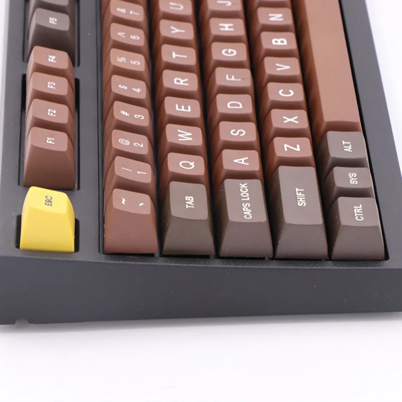 Шоколадный профиль SA r1 r2 r3 гравированный лазерный окрашивающий шрифт PBT keycap для проводной USB механической клавиатуры Cherry MX Переключатель keycaps