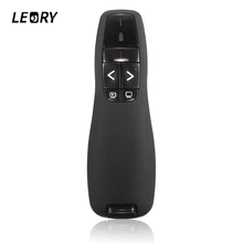 LEORY портативный удобный ручной R400 беспроводной ведущий приемник указатель чехол пульт дистанционного управления с красной лазерной ручкой черный