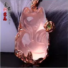 Порошок Мэй кулон с лисичкой ювелирные изделия ожерелье ключицы женские части подвеска Кристальное ожерелье