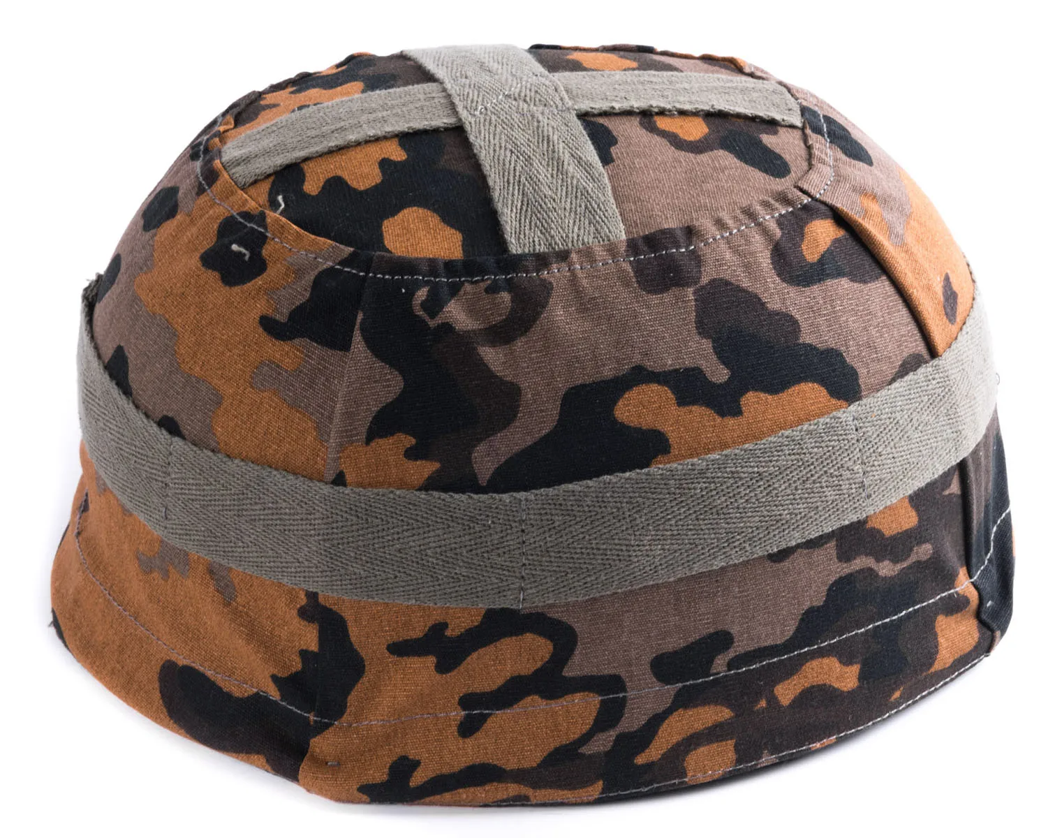

WWII GERMAN FALLSCHIRMJAGER PARATROOPER M38 HELMET COVER AUTUMN OAK LEAF-33359