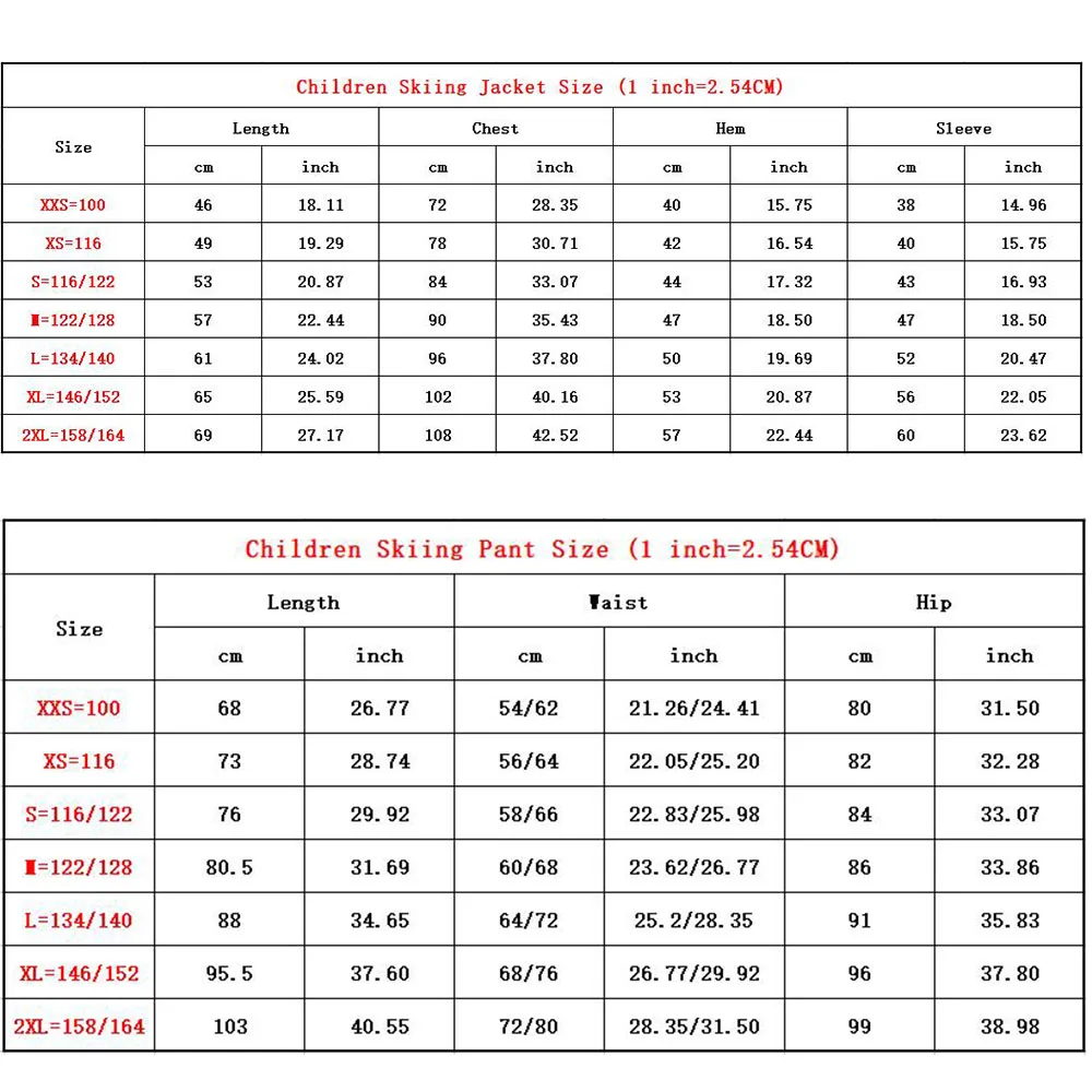 Boys Girls Children's Snow Ski Suits Outdoor Wear Hooded Jackets+Bandage Pants Kids Winter Warm Snowboard Ski Wear Costume