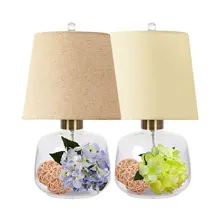 Современная мода ткань стеклянное украшение для стола лампа Европейский вечный цветок настольные лампы затемнения/undimmable настольные лампы N1291