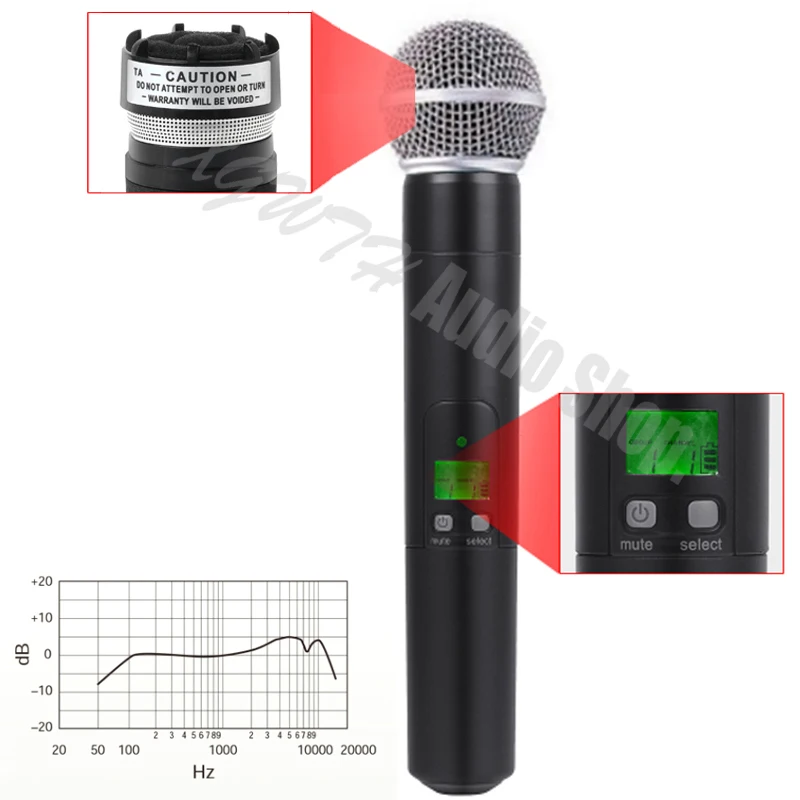 SLX24 BETA58A SM58 SM 58 UHF беспроводной микрофон Система одна запись студия Динамический Ручной караоке микрофон с коробкой