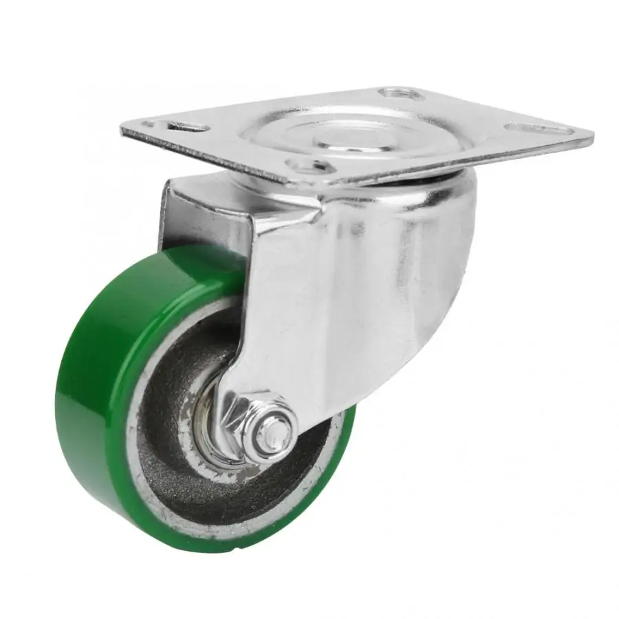 

4pcs 3 Inch Swivel Caster Wheel Heavy Duty Top Plate Hooded PU Rubber Castor wheels furniture wheel for trolley