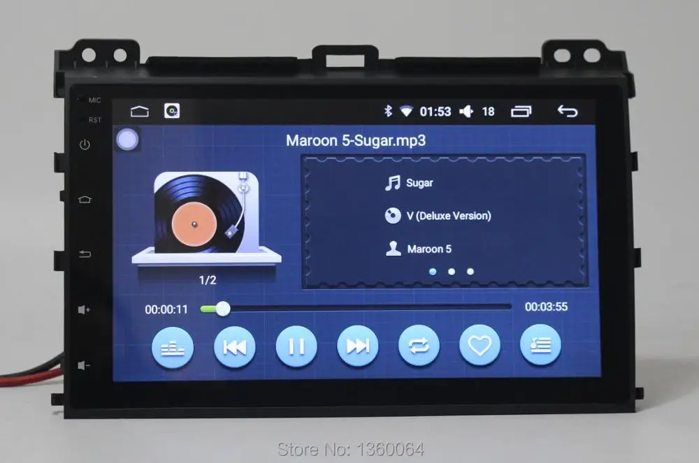 Clearance Nedehe 2G+32G Android 7.0 car dvd player for Toyota Prado Land Cruiser 120 2004-2009 car radio gps navigation Bluetooth Wifi 7