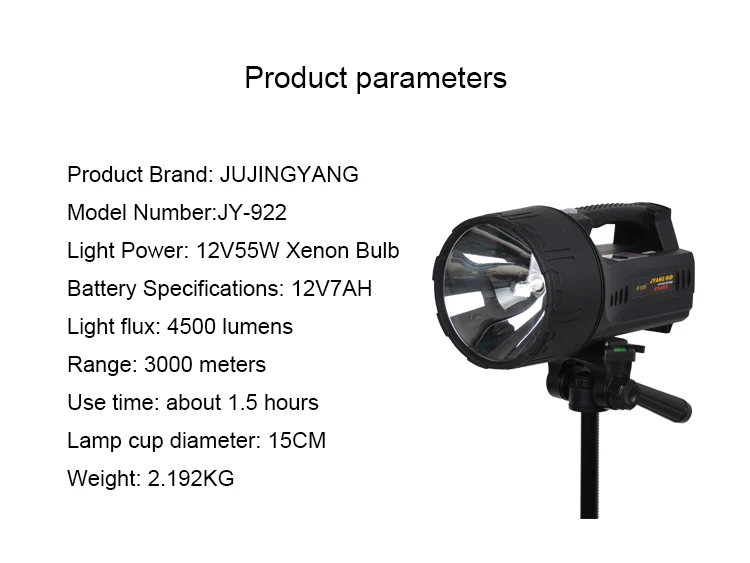 Открытый 55W HID 12V охотничий светильник, Океанский ксеноновый портативный Точечный светильник для лодки, рыбалки