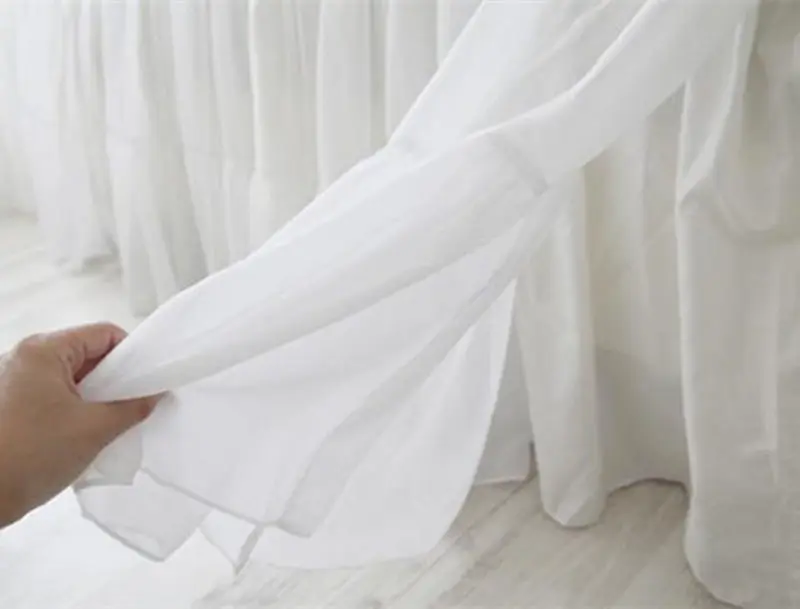 1 шт. романтическая Двухслойная юбка для кровати элегантное шифоновое покрывало сатиновая хлопковая простыня для свадебного украшения принцесса покрывало для кровати