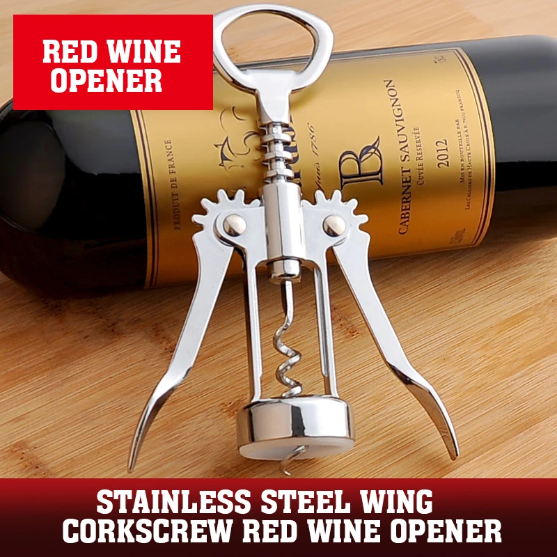 

Professional Wine Screw Corkscrew Opener Multifunction Stainless Steel Red Wine Beer Soda bottle stopper for Kitchen Bar Tool