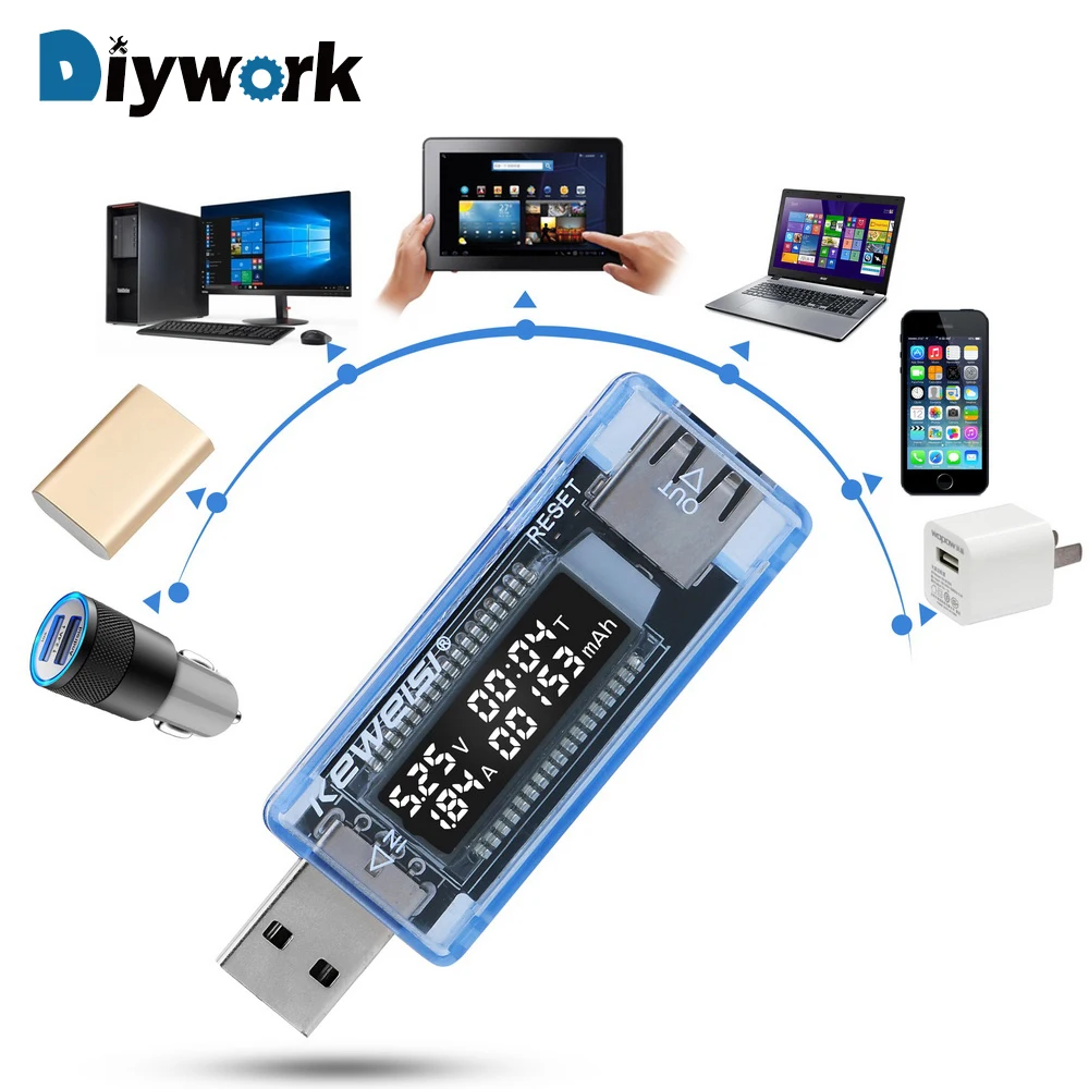 

USB Battery Current Voltage Doctor Tester Voltmeter Charger Capacity Tester Digital Voltage Ammeter Power Bank Diagnostic Tool
