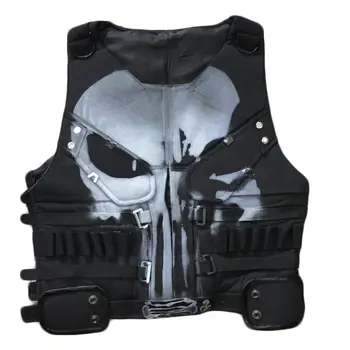 

The Punisher Costume Frank Castle Cosplay Vest Daredevil Skull Ghost Vest Tank Top Marvel Halloween Men Outfit Props Custom Made
