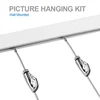 Free shipping Cliprail Complete picture frame hangers art picture Hanging Gallery Systems (2 Rails 4 Hooks and 4 Cables,White) ► Photo 2/6