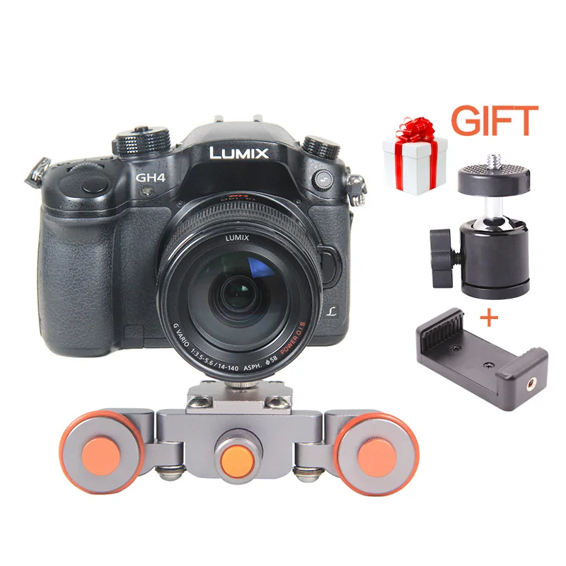 Ulanzi Electric Autodolly Video Car Motorized Camera Dolly Track Slider Skater for iPhone Nikon