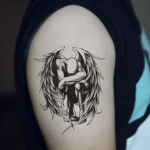 Waterproof Temporary Tattoo Stickers Cute Fallen Angels Wings Design Body Art Man Woman Sex Products Make Up Styling Tools