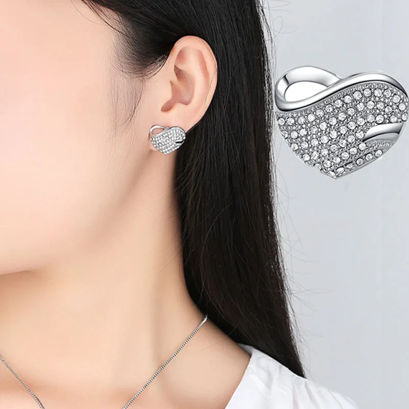 Earrings Peach Originality Unique Charm Pretty Ear Studs Trendy Personality All-match Fashion Heart Ornaments | Украшения и