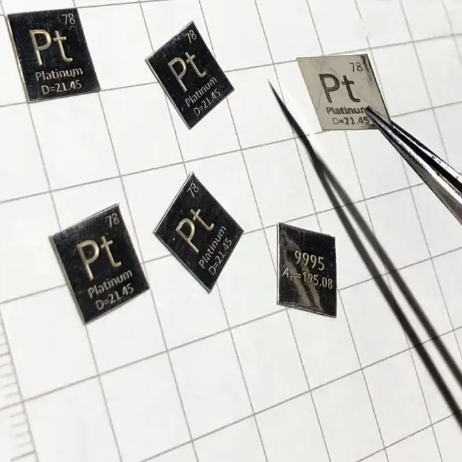 

High Purity Platinum 3N5 Pt Carved Metal Sheet 99.95% for Research Element Metal and Development Simple Substance Refined Metal