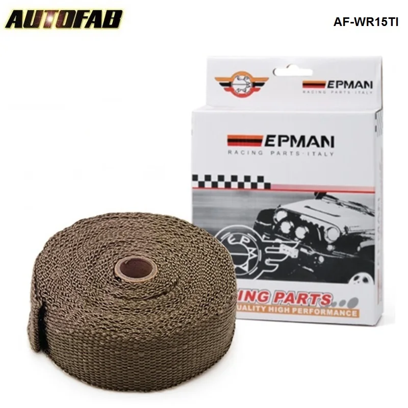 Autofab - 10M HEAT WRAP EXHAUST MANIFOLD&4CABLE TIESExhaust Thermal Protection Fit Honda Civic EM ES 2Dr/4Dr 2001-2003 AF-WR15TI