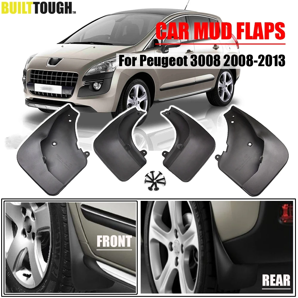 Брызговики для Peugeot 3008 2008 2013 передние и задние|car mud flaps|mud flapsmud flaps for car |