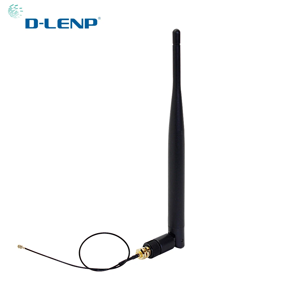 Dlenp 2,4 GHz WiFi 2,4G антенна 5dBi антенна RP-SMA Male беспроводной маршрутизатор+ 21cm PCI U. FL IPX к RP SMA мужской косичка кабель