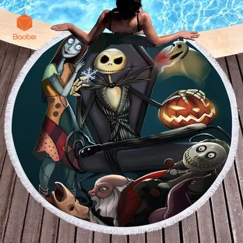 

Cry series Microfiber soft Towel Round Beach Towel With Tassel Yoga Mat ToallaBlanket Printed 150cm Bath Towel Summer YJ47