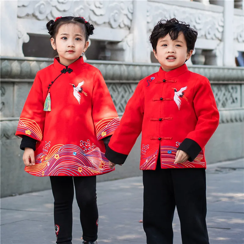 Комплект детской одежды, одежда для маленьких мальчиков, традиционные китайские костюмы, костюм Тан, комплект из 2 предметов: Топ+ штаны, детская одежда для девочек