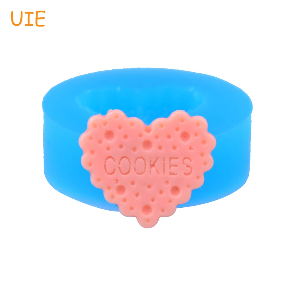 

QYL226U 18.8mm Heart Cookie Silicone Push Mold - Cupcake Topper, Fondant, DIY Biscuit Baking, Candy, Chocolate, Resin, Food Safe
